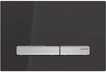 Geberit Sigma 50 Drückerplatte Schwarz Glänzend/Aluminium für Sigma Spülkästen 8cm (UP720) und 12cm (UP320)