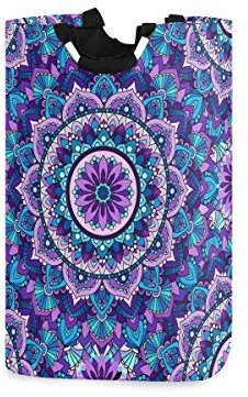 Mnsruu Panier à Linge Pliable avec poignée Motif Mandala