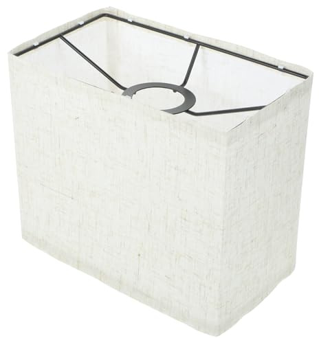 Angoily Abat-Jour Rectangulaire E27 En Lin Petit Abat Jour Pour Lampe De Table Et Lampadaire 21.50X18.00X12.00 Cm Pour Chambre Salon Et Bureau