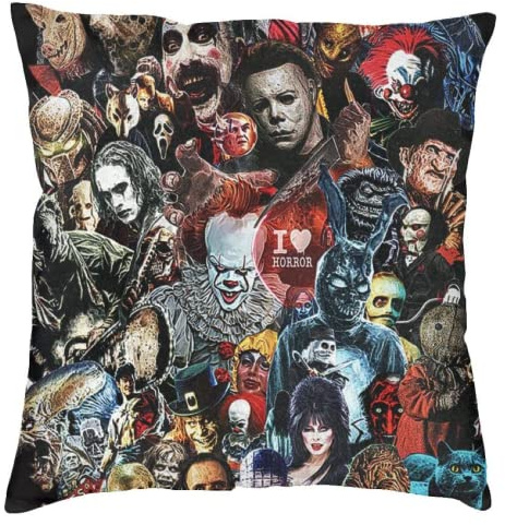 The Beach Stop Horror Movie Themed Cushion Cover | Unique Home Decor Inspo Gift Idea | 45x45cm 18x18” | Horror Themed