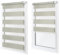 Doppelrollo ohne Bohren – Sichtschutz und Sonnenschutz, Klemmfix – Hellgrau, 35 cm breit (Stoffbreite) x 120 cm hoch (Fensterhöhe) – Duo Rollo für Fenster/Tür, lichtdurchlässig/verdunkelnd