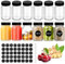 Ouxayapl 12 Stück Kleine Shot Flaschen zum Befüllen, 60ml Dicke Kleine Glasflaschen zum Befüllen,Mini Ingwer Shot Flaschen, Shot Gläser für Saft, Ginger, Whisky und Gewürze