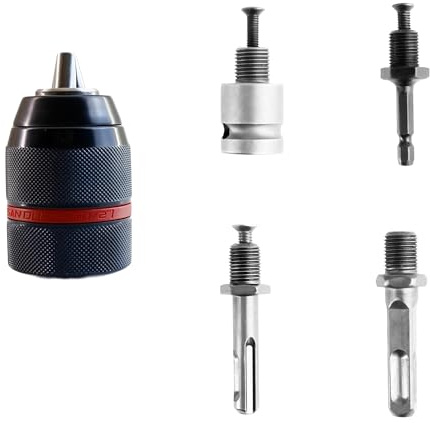 Mandrino a sgancio rapido 2-13 mm 1/2-20UNF: mandrino adattatore con attacco SDS e 1/4 HEX, mandrino a sgancio rapido senza chiave per trapani e avvitatore a percussione