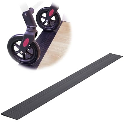 PEPE Mobility Türschwellenrampe 1,2 cm x 10,5 cm x 100 cm, PVC Flexibel rutschfest, Kürzbar, Innenbereich, Tragfähigkeit 500 kg