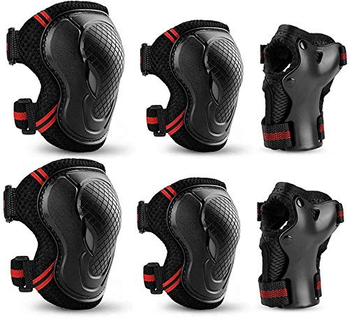 Amasawa Protecciones Patinaje Infantil, Niños de Protecciones Rodillas Coderas y Muñequeras Set de Protección Infantil para Juego Patinaje Ciclismo Skate Bicicleta (6 Piezas)