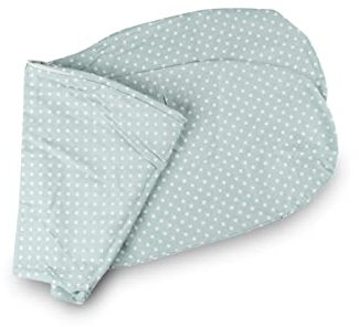 Ehrenkind® Stillkissenbezug 190x30cm aus Bio Baumwolle | Bezug für Seitenschläfer-Kissen & Lagerungskissen Baby | GRAUBLAU Punkte
