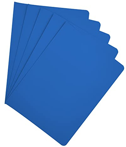 Raylu Paper® - Förpackning med 25 undermappar för dokumentkartong, med fastenerhål och levande färger. 200g tjocka kraftkartonger (Marinblå, A4)