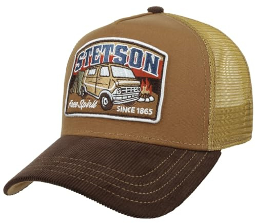 Stetson Cappellino By The Campfire Small Donna/Bambini - Trucker cap Berretto Baseball Mesh Snapback, con Visiera Estate/Inverno - Taglia Unica Marrone