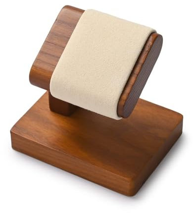 Papten Présentoir pour Montres en Bois, Rangement pour Montres Présentoir à Bijoux pour Femmes Hommes (Beige)