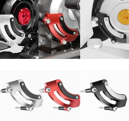 WOOGA MotorradSeitenmotor-Sturzpad, Sturzpad-Schutz Linke Motorgehäuse-Schiebers chutz abdeckung für Ho&nda Monkey125 Super Cub C125 Hunter Cub CT125 Trial 125 SUPER CUB 110 CROSS CUB 110 (Rot)