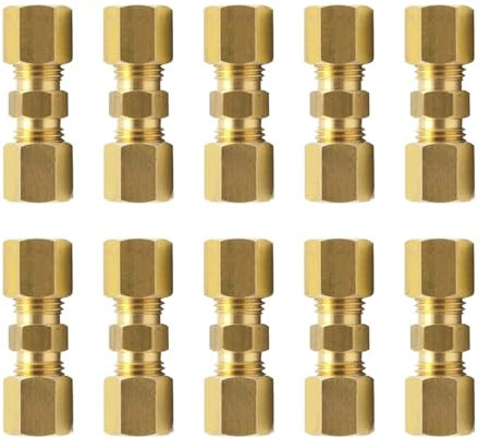 Adunsiaoto 10 Piezas Conector Universal Para Linea De Freno, Conectores Para Latiguillos Freno Juego Racores Con Tuerca De Latón 4,75mm, Universal Conectores Tuerca De Latón Para Latiguillos Freno