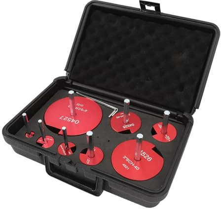Kit d'Alésoir de Raccord de Tuyau, Alésoir de Tuyau Professionnel à Poignée Confortable Usinée Fine Standard pour Tuyau en PVC pour Conduites de Drainage (8PCS)