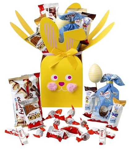 Onza Huevos de pascua chocolate Kinder Bueno - Caja chocolates para regalar con Huevo Pascua 2025, Kinder Mini Eggs, Happy Hippo, Cards, Schokobons - Conejo Regalo original Pascua