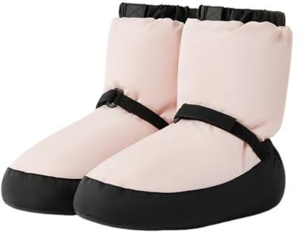 Hixingo Stivaletti Danza Riscaldamento, 34-45 Stivaletti Scaldapiedi Danza Caldo Inverno Scarpe da Ballo Donna Warm Up Stivali da Balletto per Invernali Allenamento (EV23 Rosa,X-S)
