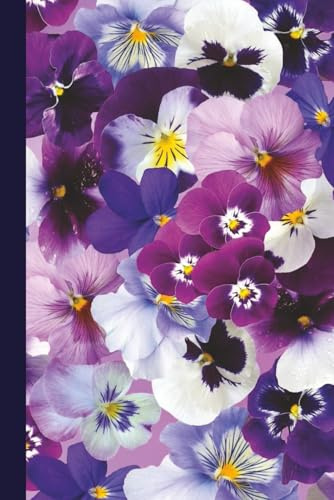 Pansy Notebook Journal or Composition book: with cheerful cover and pansy poem inside followed by 107 Lined Pages. 6 x 9 size