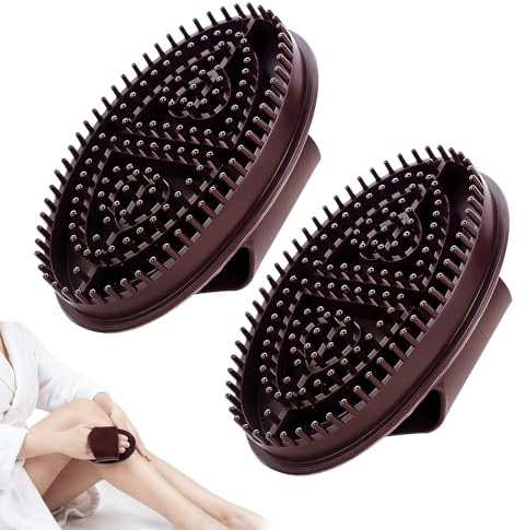 pelriox 2 Pezzi Spazzola per Massaggio Meridiano, Spazzola Gua Sha Corpo, Spazzola Anticellulite – Professionale per Tonificare il Corpo, Materiale Sicuro, Facile da Pulire