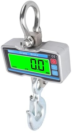 Báscula de grúa digital 2000 kg 4400 lb Báscula colgante industrial 0,8 pulgadas Unidad de pantalla LCD de 5 dígitos Datos de conmutación
