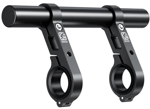 BRCOVAN Aluminum Alloy Handlebar Extender Extensions with 8'' Long Cross Bar with Double Clamp Mounting Base Fit 0.875'' / 1'' / 1.125'' / 1.26'' Handlebars for Bike Bicycle Motorcycle Scooter ATV