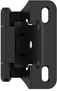 Amerock BPR7566FB Hinge, Matte Black, 1/4 inch (6mm) Overlay