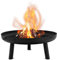 Lehmann Feuerschalen für den Garten - Feuerstelle Lagerfeuer Stahl - Feuerkorb für Garten und Terrasse und Balkon - Feuerschale Outdoor - Stahl - Schwarz (Schwarz, 80x80x34 cm)