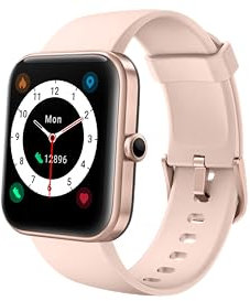 Vowtop Smartwatch per Uomo e Donna 1.69'' con Alexa, Monitoraggio Ossigeno, Frequenza Cardiaca, Sonno, Fitness, Notifiche. 14 Modalità Sportive.‎Compatibile con Android iOS,Rosa