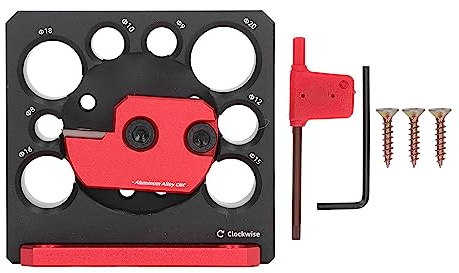 Dowel Maker Jig Hjälphål Trä för Fyrkantig Bilverktygssats Borr Runt Trälegering Runt trä Rund Borrbil för Justerbart Verktyg Verktyg Cirkulär Redskap Cirkel Dekorativa Pluggstift