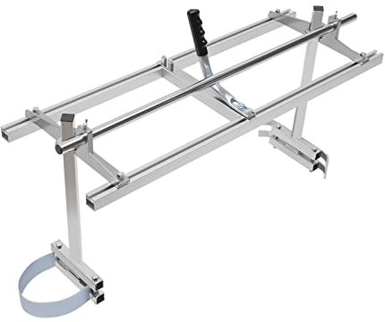 Mobiles Sägewerk 35-91cm, Sägekettenschärfgerät aus Aluminium Einstellbare Höhe, Schneidstärke 1-30cm Tragbare Kettensäge