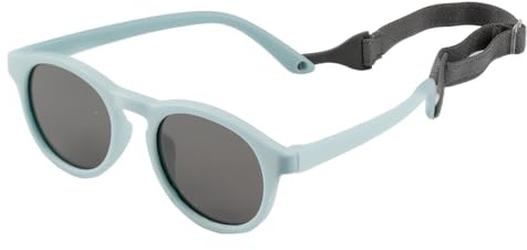 Léger Flexible Cadre Lunettes de Soleil Bébé Enfant 0-3 ans Polarisées Monture en Caoutchouc Lunettes de Sport Bande Élastique Réglable Fille Garçon pour Fête de Vacances à la Plage cadeau de Noël