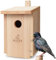 wildtier liebe Starenkasten Großer Nistkasten für Stare - Vogelhaus Nistkasten für Star aus Unbehandeltem Massiv-Holz, Starennistkasten Wetterfest und Artgerecht nach NABU