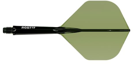 CUESOUL ROST 77 Asta e Volo Freccette integrati, Forma Standard Grande, Set di 3 (Serie di Colore Trasparente)