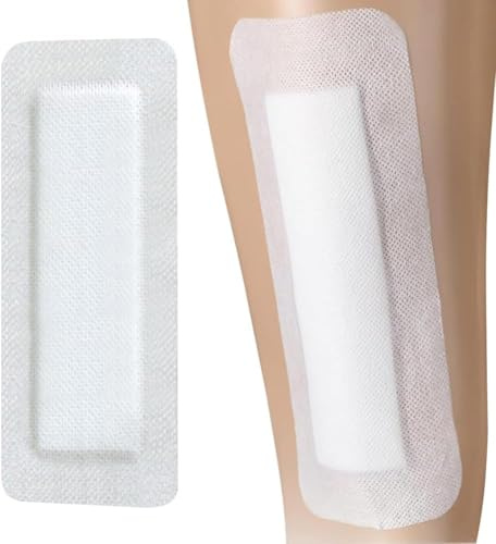 Pansement Stérile Adhésif 10 cm x 20 cm - Lot de 20 Pansements Respirants avec Tampon Absorbant pour Coupures et Écorchures