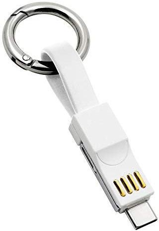 Portatile Cavo Multi USB Lightning Micro USB Tipo C 3 in 1 Portachiavi Caricatore 13cm Corto Carica Rapida Cavo Dati Portatile Magnetica Caricabatterie per iPhone Android Samsung Galaxy MacBook