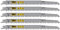 5 x SabreCut SCRS1531L_5 240 mm 5 TPI S1531L Hojas de sierra de sable de corte muy rápido para madera Compatible con Bosch Dewalt Makita y muchos otros