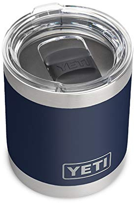 YETI Rambler 10 oz Lowball, Vacuum Insulated, Stainless Steel with MagSlider Lid, Navy