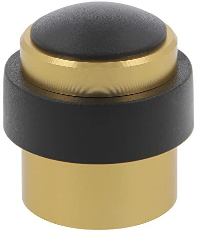 Amig - Butée pour portes de passage | Diamètre 30 x 36 mm | Modèle 205 | Aluminium avec finition or | Canto rond | Comprend des tirefonds + chevilles pour l'installation