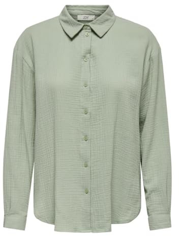 JDY Damen Musselin-Bluse JDYTheis Langarm 15271018 Desert Sage XL