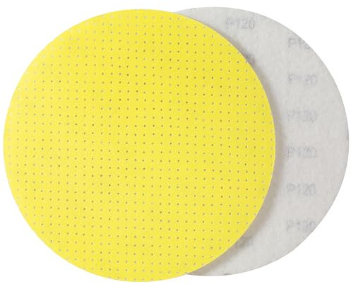 Selead Papier Abrasif 225mm Pastilles Abrasives Permanentes 25 Pièces Grain 120 Disques Abrasifs Perforés Feuilles Abrasives Ponceuse Pour Cloisons Sèches Girafe de Ponçage Ponceuse de Plafond