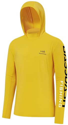 BASSDASH UPF 50+ UV-solskydd för män Långärmad Performance Fishing Hoodie Huvtröjor