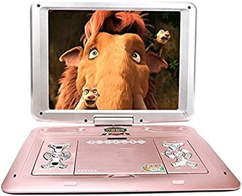 Lettore Dvd Portatile 8J HD Mobile Dvd Lettore Dvd da 22 Pollici per la casa Lettore Video Portatile EVD TV per Bambini,Rosa