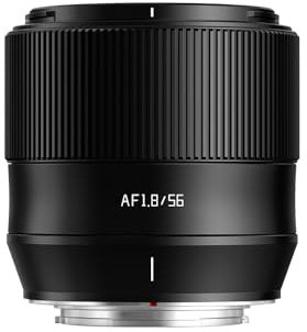 TTArtisan 56mm F1.8 Metal Bodied Auto Focus AF Lens Compatible with Sony E Mount - Black