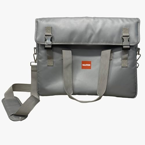 VLITEX Feuertasche 43×33×5 cm – 3-lagige Brandschutz Dokumenten Akku Laptop Schutztasche für Akkus Batterien Geld Unterlagen Transport und Aufbewahrung – Hochwertig Zertifiziert