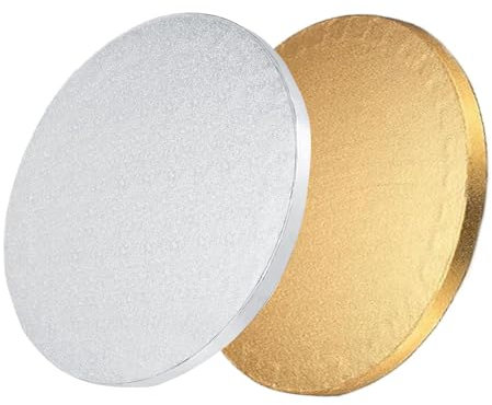 YRsorn 2 Stück Tortenplatte Cake Board - Wiederverwendbar 12mm-Ø30cm/12Inch Tortenboden, Tortenunterlage Rund Backzubehör Kuchendekoration für Hochzeiten Partys Geburtstage