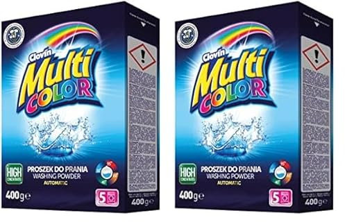 MULTICOLOR - detersivo in polvere (5 Lavaggi) Confezione di detersivo da 400 g (Confezione da 2)