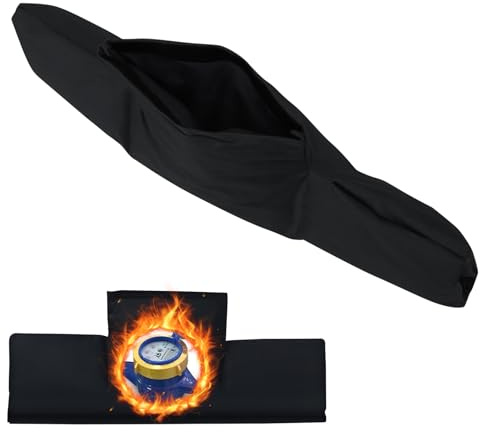 FairyPeach Coprirubinetto Antigelo per Esterni, 55x25cm Copri Rubinetto Antigelo, Coperchio Isolato per Contatore Acqua, Universale Copertura Isolante Contatore Acqua, Protezione Invernale dei Tubi