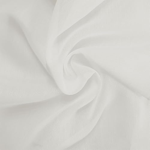 Tessuto Mussola Ignifugo Filtrante al Metro Lineare – Altezza 300 cm, Certificazione Classe 1, 76 gr/m², Filati Ecologici Oeko-Tex, Lavabile, Ideale per Tendaggi Abitativi e Commerciali (Bianco)
