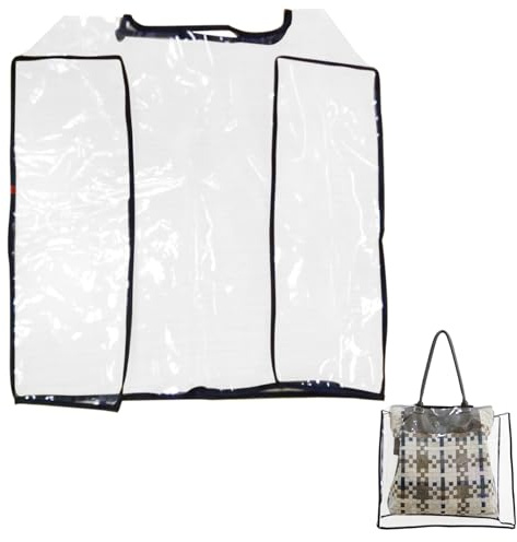 TECHPLUS Handbag Raincoat – Clear Waterproof Rain Slicker for Designer Handbags Luxury Bags – EVA Bag Covers, Portable Rain Protective Cover (Transparent Square)