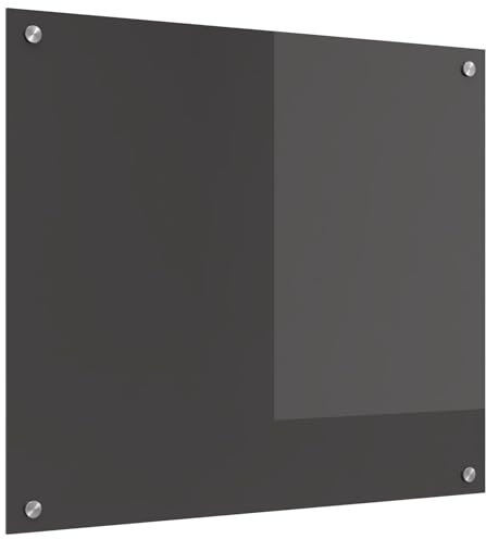 vidaXL Küchenrückwand Dunkelgrau 70x60x0,6 cm Hartglas