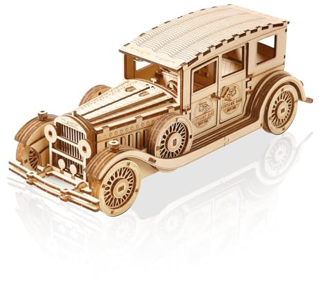 Comfoyar Puzzle 3D Auto D'epoca, DIY Costruzioni Legno, Modellismo Costruire Adulti, Kit Fai Da Te Creativo Modellini, Decorazioni Casa e Regali Compleanno Natale San Valentino per Donna Uomo