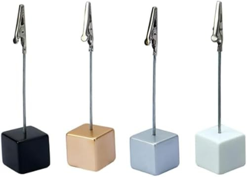 4 soportes de clip para notas con cierre de cocodrilo, para fotos, tarjetas, papel, notas, para uso doméstico, soporte de papel para escritorio, soportes de notas de oficina, accesorios de escritorio