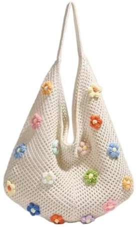 HORREX Paglia Borsa Mare Donna, Lntrecciata Pochette Mare, Vintage Borsa Paglia Donna, Vacanza Ochette Eleganti da Cerimonia per Spiaggia Serate Estive Viaggi Vita Quotidiana (Bianco)